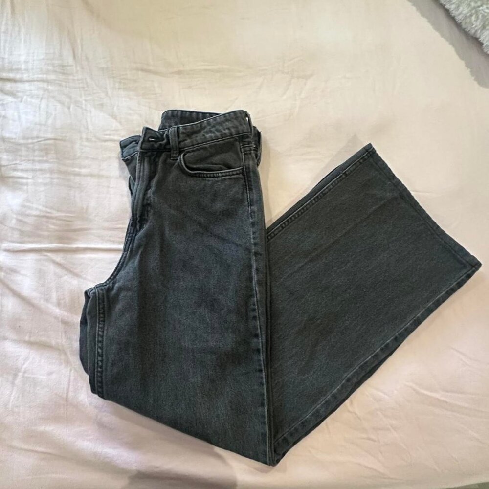 Black wide leg jeans